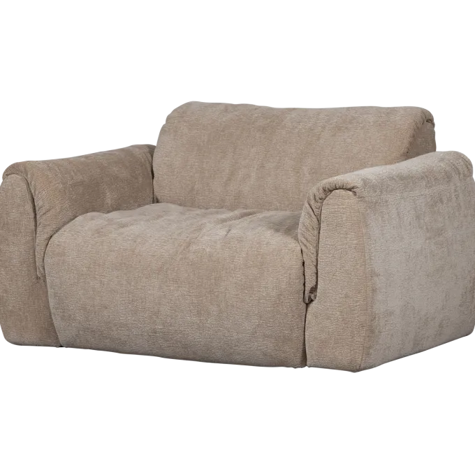 Woood Baggy loveseat 3d chenille zand