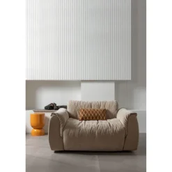 Woood Baggy loveseat 3d chenille zand