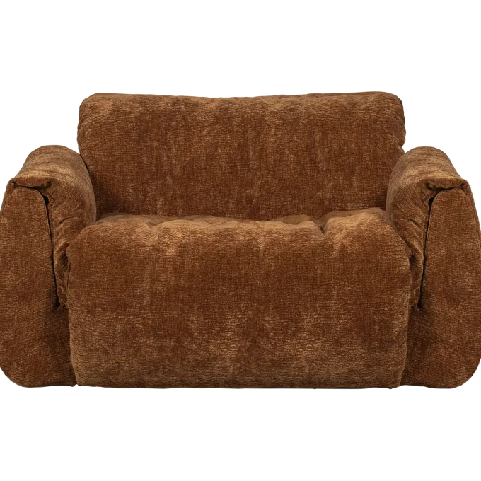 Woood Baggy loveseat 3d chenille middenbruin