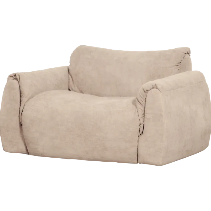Woood Baggy loveseat geweven chenille zand