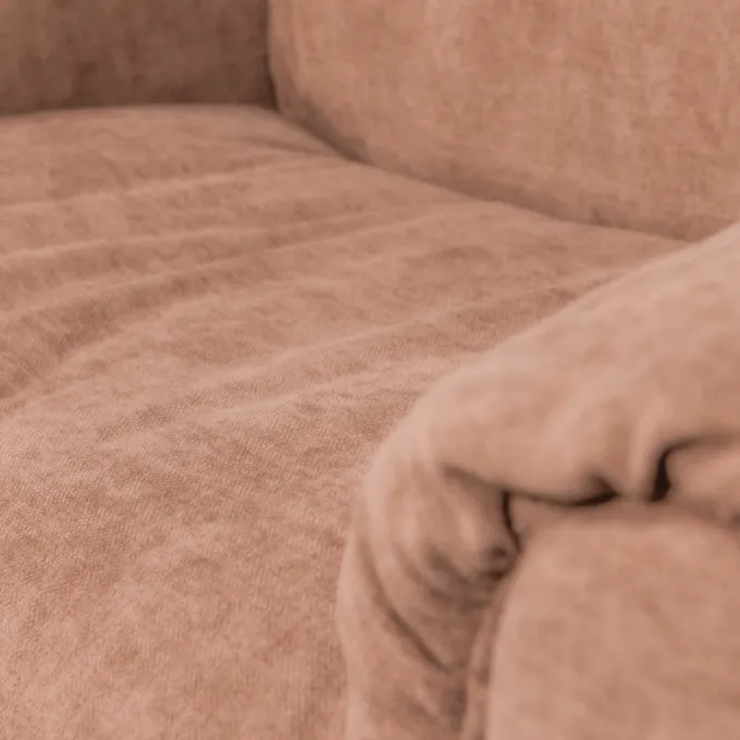 Woood Baggy loveseat geweven chenille oudroze