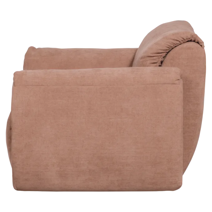 Woood Baggy loveseat geweven chenille oudroze