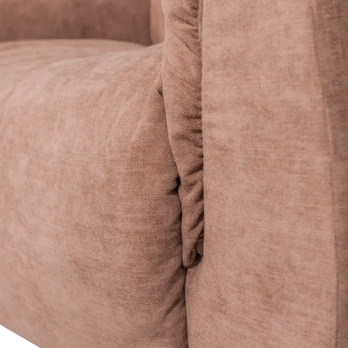 Woood Baggy loveseat geweven chenille oudroze