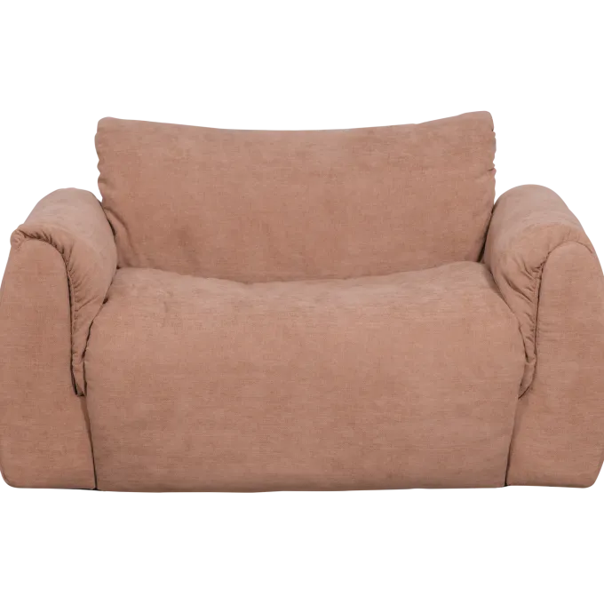 Woood Baggy loveseat geweven chenille oudroze