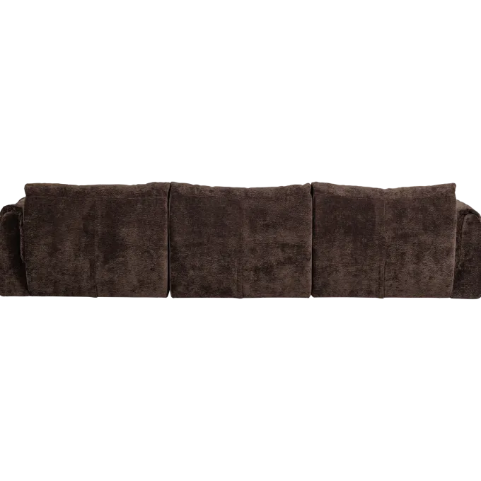 Woood Baggy 3-zits bank 3d chenille donkerbruin
