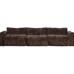 Woood Baggy 3-zits bank 3d chenille donkerbruin