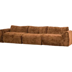 Woood Baggy 3-zits bank 3d chenille middenbruin
