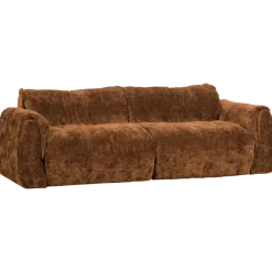 Woood Baggy 2-zits bank 3d chenille middenbruin