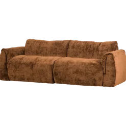 Woood Baggy 2-zits bank 3d chenille middenbruin