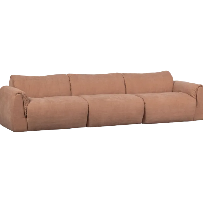 Woood Baggy 3-zits bank geweven chenille oud roze