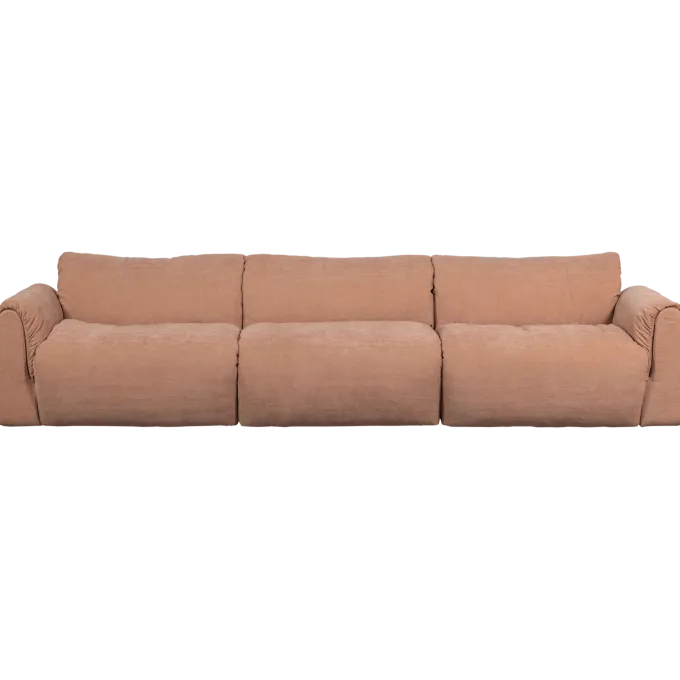 Woood Baggy 3-zits bank geweven chenille oud roze