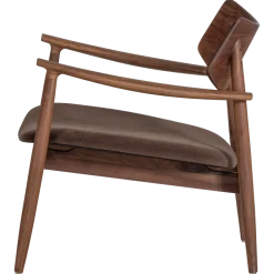 Woood Bask Fauteuil Walnoothout Bruin