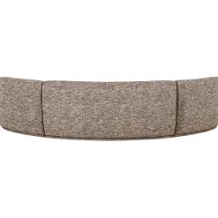 Woood Batavier half ronde bank 6-zits lichtbruin melange