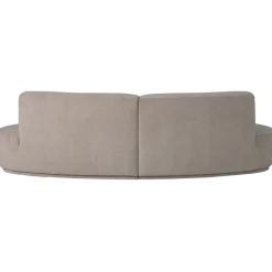 Woood Batavier half ronde bank 4-zits velvet melange zand