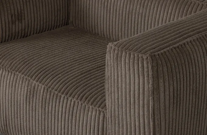 Woood Bean Fauteuil Grove Ribstof Mud