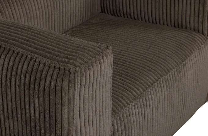 Woood Bean Fauteuil Grove Ribstof Mud