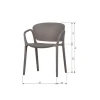 Woood Bent Eetkamerstoel Kunststof Taupe