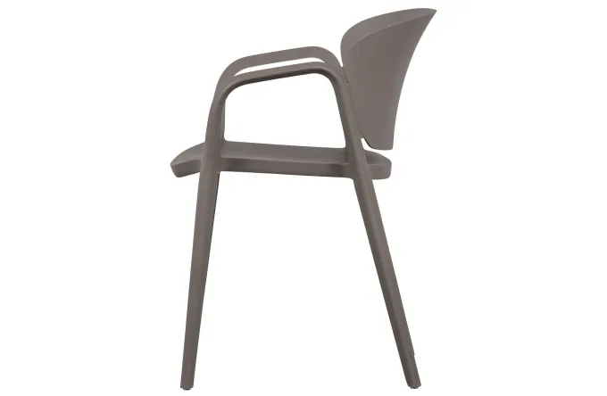 Woood Bent Eetkamerstoel Kunststof Taupe