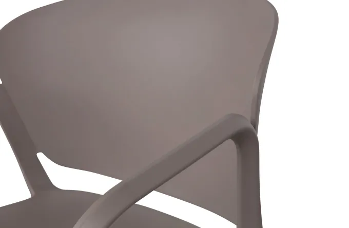 Woood Bent Eetkamerstoel Kunststof Taupe