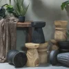 Woood Bikkel Kruk Hout Naturel 40xØ28cm