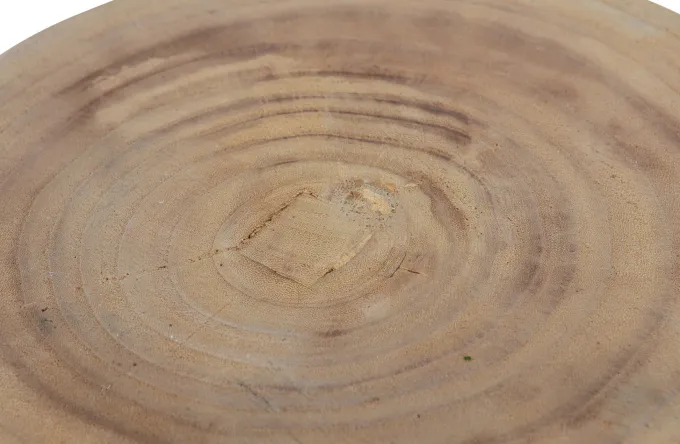 Woood Bikkel Kruk Hout Naturel 40xØ28cm