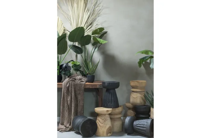 Woood Bink Kruk Hout Naturel 40xØ28cm