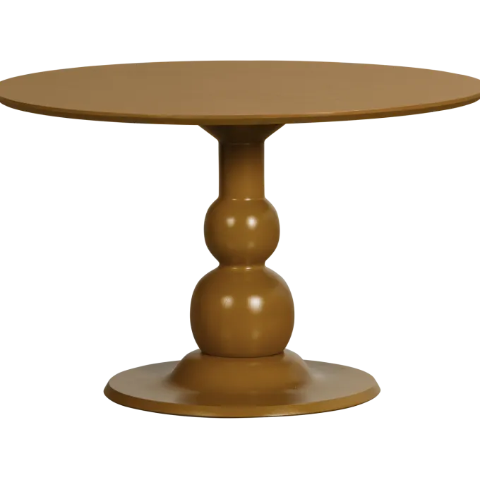 Woood BLANCO eettafel O120CM mango hout honinggeel