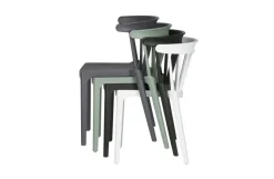 Woood Bliss Spijlenstoel Kunststof Zwart