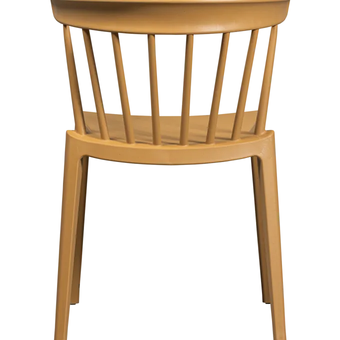 Woood Bliss tuinstoel met spijlen wood fiber caramel melange