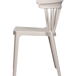 Woood Bliss tuinstoel met spijlen wheat fiber off white melange