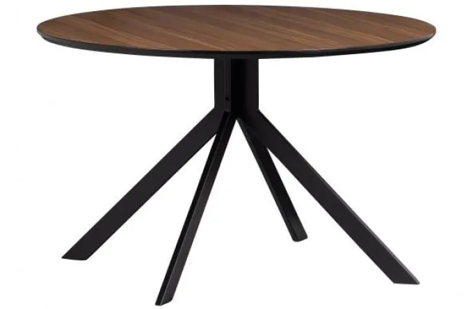 Woood Bruno Eettafel Rond Mdf Walnoot Ø120cm