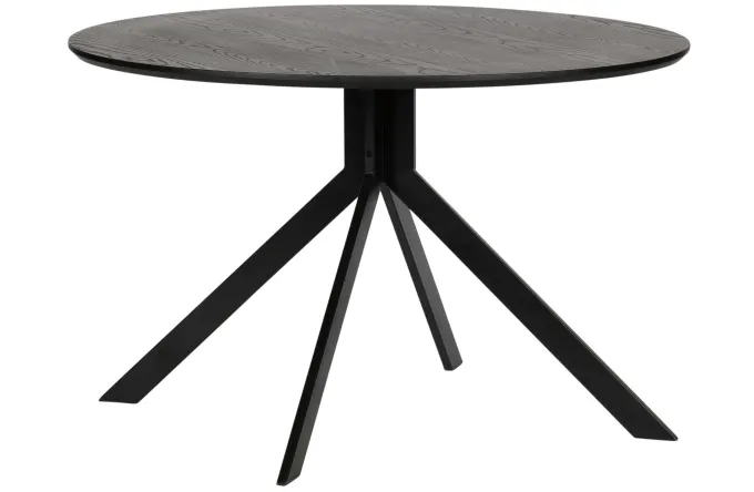 Woood Bruno Eettafel Rond Mdf Zwart Ø120cm