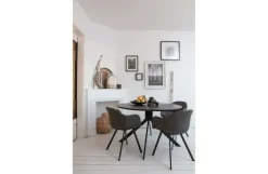 Woood Bruno Eettafel Rond Mdf Zwart Ø120cm