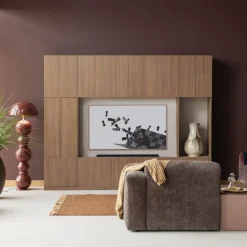 Woood Build Smalle Half Open Kast 54 Cm Eiken Decor Bruin [FSC]