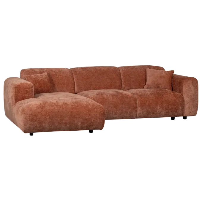 Woood CLOUD chaise longue links geweven chenille terra