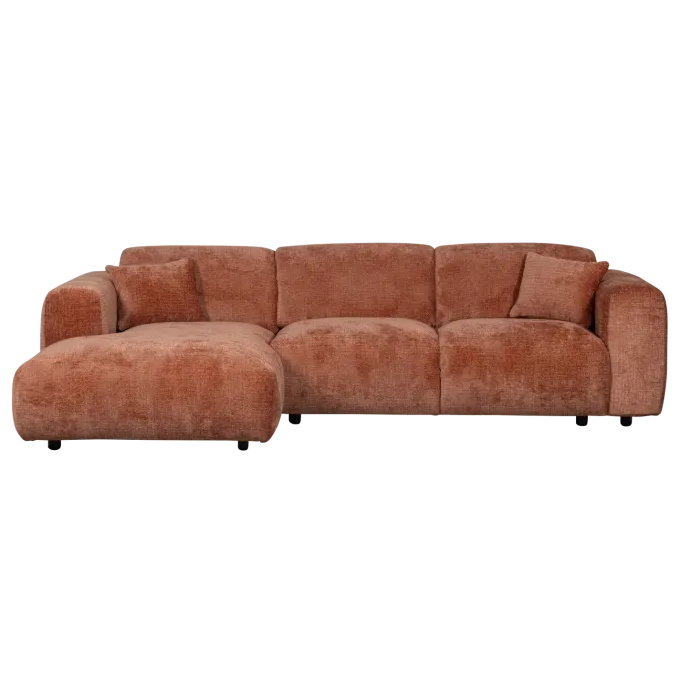 Woood CLOUD chaise longue links geweven chenille terra