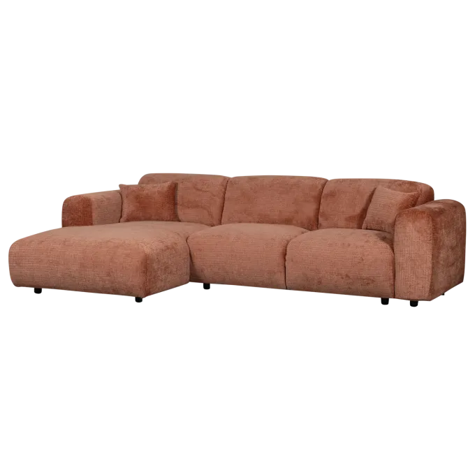 Woood CLOUD chaise longue links geweven chenille terra