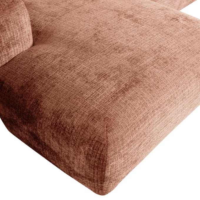 Woood CLOUD chaise longue links geweven chenille terra