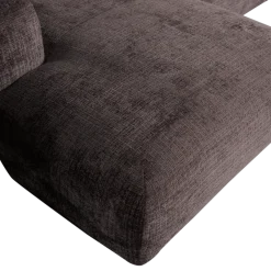Woood CLOUD chaise longue links geweven chenille warm bruin