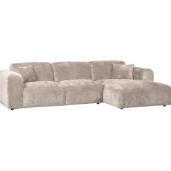 Woood CLOUD chaise longue rechts geweven chenille naturel