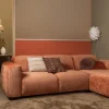 Woood CLOUD chaise longue rechts geweven chenille terra