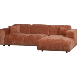 Woood CLOUD chaise longue rechts geweven chenille terra