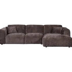 Woood CLOUD chaise longue rechts geweven chenille warm bruin