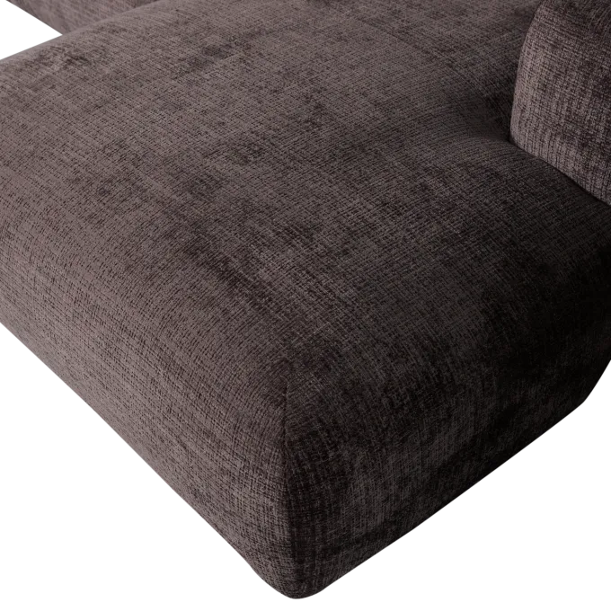 Woood CLOUD chaise longue rechts geweven chenille warm bruin