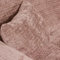 Woood CLOUD chaise longue rechts geweven chenille taupe / roze