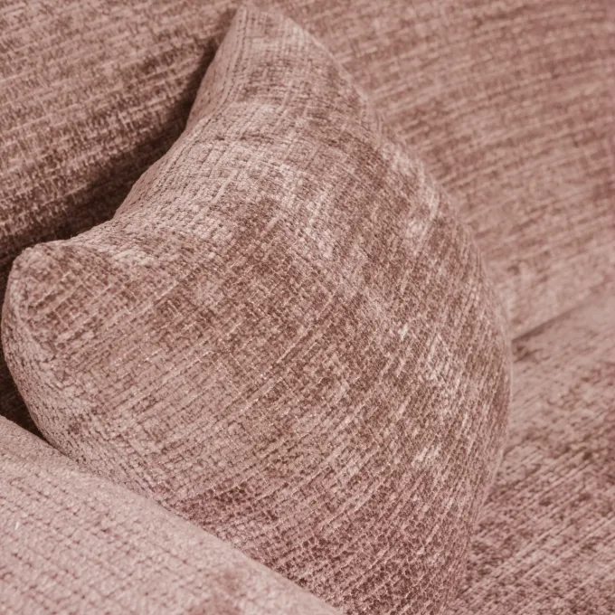 Woood CLOUD chaise longue rechts geweven chenille taupe / roze