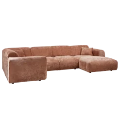 Woood CLOUD hoekbank links geweven chenille terra