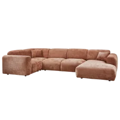 Woood CLOUD hoekbank links geweven chenille terra