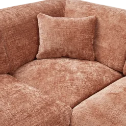 Woood CLOUD hoekbank links geweven chenille terra