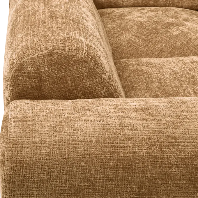 Woood CLOUD hoekbank links geweven chenille honinggeel